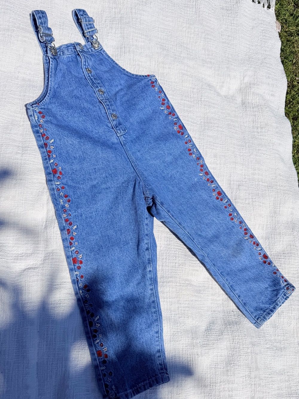 Zara Bright Blue Denim Overalls